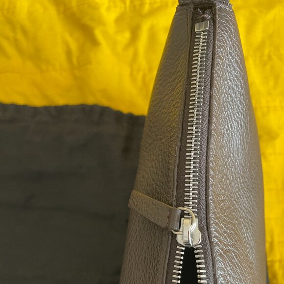 Aesther Ekme Soft Lune Shoulder Bag in Dark Truffle Grain Leather - Picture 8 of 10